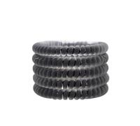 5 pz/set moda opaco solido filo telefonico fascia elastica for capelli cavo a spirale smerigliato in gomma for elasticizzata(Blacksmall)