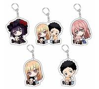 5 Pz/set portachiavi My Dress-Up Darling Keychain, carino Anime Kitagawa Marin Cartoon Mini portachiavi per auto borsa bici zaino Cosplay regali
