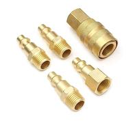 5 pz/set raccordo aria accoppiatore aria e spina in ottone massiccio set di connettori rapidi industriali 1/4 "NPT Air Tool Fitting Set