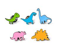 5 pz/Set Spille Collare Carino Piccolo Dinosauro Forma Serie Spilla Spille Set Bambini Regalo di Compleanno Collare Risvolto Distintivo dei Monili Colore Multicolore Convenient And Attractive