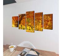 5 pz Set Stampa su Tela da Muro Acero 100 x 50 cm