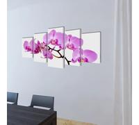 5 pz Set Stampa su Tela da Muro Orchidèa 200 x 100 cm