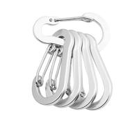 5 pz/set Wiregate Moschettone Clip In Lega di Alluminio D-Shape Molla Clip Multiuso Per Escursionismo Campeggio Pesca Zaino Zaino Alpinismo Moschettone