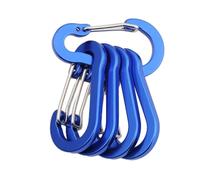 5 pz/set Wiregate Moschettone Clip In Lega di Alluminio D-Shape Molla Clip Multiuso Per Escursionismo Campeggio Pesca Zaino Zaino Alpinismo Moschettone