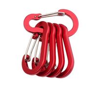 5 pz/set Wiregate Moschettone Clip In Lega di Alluminio D-Shape Molla Clip Multiuso Per Escursionismo Campeggio Pesca Zaino Zaino Alpinismo Moschettone