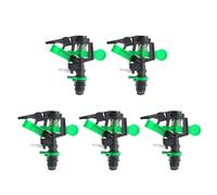 5 Pz Urto Irrigatore Set Testa Regolabile 0-360 Gradi 10.4m-18.3m Spray Distanza