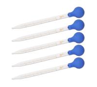 5 Pz Vetro Pipetta Contagocce Liquido Pipette Scala di Vetro Graduate Gocce Per Olio Di Caramelle Craft Educational