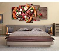 5 Quadri Su Tela Da Parete Pizzeria Cibo Cucina (Senza Cornice 200 X 100 Cm) Decorazioni Da Parete Modern Artwork Painting Per Home Office Soggiorno Camera Da Letto Per Sala Da Pranzo Camera-8J5T-U4F
