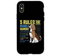 5 regole per i proprietari di Beagle Dog Lover Puppy Paw Love Custodia per iPhone X/XS