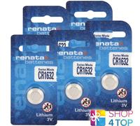 5 RENATA CR1632 BATTERIES 3V CELL COIN BUTTON SWISS MADE EXP 2029 NUOVO