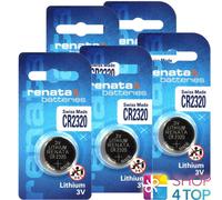 5 Renata CR2320 Litio Batterie 3V Cella a Moneta Bottone Svizzera Fatto Exp 2030