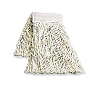 5 ricambi Mop pavimenti Professionale gr.400 mocio in Cotone con banda per attacco a pinza.