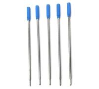 5 ricariche per penna a sfera Cross con inchiostro blu, 11,5 cm, ricarica per penna a sfera a croce, ricarica sostituibile in metallo a punta media, ricarica inchiostro con punta fine da 1,0 mm