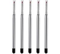 5 Ricariche per penna a sfera in metallo sostituibili con ricariche Penna a sfera a molla liscia di ricambio per penna a sfera in metallo nero 1 mm