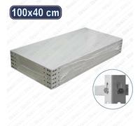 5 Ripiani in metallo per scaffali 100x40 cm mensole scaffalatura metallica