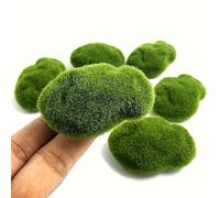 5 rocce artificiali realistiche in verde vivido per giardini delle fiabe, composizioni floreali e artigianato, ideali per giardinieri e appassionati di fai da te, 5 pezzi