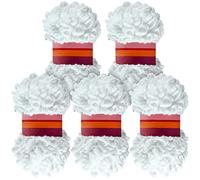 5 Rolls Loop Yarn 100 g White Puffy Soft Chunky Finger Loop Yarn for DIY Hand Woven Knitting Crafts Supplies