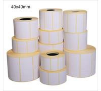 5 rotoli da 2000 ETICHETTE cad. 40x40 TERMICHE ADESIVE PER STAMPANTI termiche