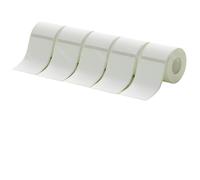 5 rotoli di carta bianca con etichetta termica impermeabile compatibile con modelli di stampante con codice a barre tascabile B21 B1 B203 per il nome e la stampa del codice a barre(5WH 50-80mm)