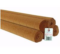 5 Rotoli di Carta Crespata da 180g Tinta Unita Colore Marrone Nocciola N.567