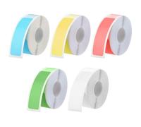 5 rotoli di etichette termiche autoadesive 12 × 40 mm, carta impermeabile per stampanti D30/D35/Q30/L11/R11/HP1/P12/P15/B100/B100n/88X, colori assortiti, 160/rullo, 800 pezzi