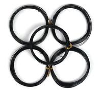 5 rotoli di filo addestramento for bonsai in alluminio nero, diametro 0,8-5 mm, lunghezza 10 metri, adatto for il fissaggio dei rami da giardinaggio, 4(Diameter 5mm)