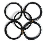 5 rotoli di filo addestramento for bonsai nero, diametro 2,5-5 mm, artigianale in alluminio, lunghezza 10 metri, adatto for il fissaggio dei rami da giardinaggio(Diameter 4mm)