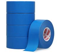 5 rotoli di nastro adesivo blu per pittori, 36 mm x 50 m, nastro di carta per decoratori, resistente al calore, resistente ai raggi UV, per linee taglienti, trattamento dei bordi separazione dei