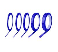 5 rotoli di nastro adesivo in mylar blu, nastro adesivo con linea sottile, nastro adesivo multifunzione, per lavagna bianca, etichetta, decorazione (2/3/6/10/15 mm x 66 m) (blu)