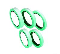 5 rotoli di nastro per luce notturna per scale e cortile, nastro in PE fluorescente al buio per migliorare la visibilità notturna e la sicurezza su più superfici (1 cm verde)