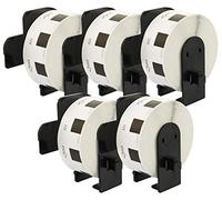 5 Rotoli DK11221 DK-11221 23mm x 23mm Etichette Quadrate compatibili per Brother P-Touch QL-500 QL-570 QL-700 QL-800 QL-810W QL-820NWB QL-1050 QL-1060N QL-1100 QL-1110NWB (1000 Etichette per Rotolo)