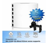 5 Rotoli DK22205 Compatibile Brother QL800 QL700 QL820NW QL1100 QL500 QL600 62mm