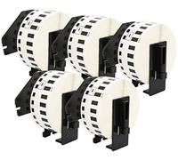 5 Rotoli DK22214 DK-22214 12mm x 30,48m Etichette adesive continuo compatibili per Brother P-Touch QL-500 QL-550 QL-560 QL-570 QL-700 QL-800 QL-810W QL-820NWB QL-1050 QL-1060N QL-1100 QL-1110NWB