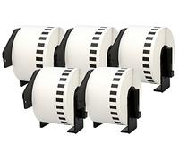 5 Rotoli DK22223 DK-22223 50mm x 30,48m Etichette adesive continuo compatibili per Brother P-Touch QL-500 QL-550 QL-560 QL-570 QL-700 QL-800 QL-810W QL-820NWB QL-1050 QL-1060N QL-1100 QL-1110NWB