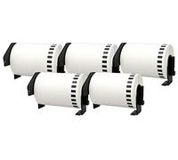 5 Rotoli DK22243 DK-22243 102mm x 30,48m Etichette adesive continuo compatibili per Brother P-Touch QL-1050 QL-1050N QL-1060N QL-1100 QL-1110NWB