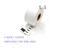 5 ROTOLI Etichette Compatibili per DYMO 99012 89mmX36mm LABELWRITER 400 450