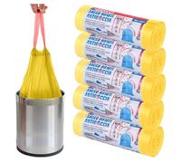 5 ROTOLI SACCHETTI BUSTE SPAZZATURA PROFUMATI 45LT 50X60 CON MANICI GIALLO 100PZ