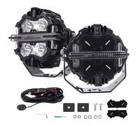 5" Round LED Work Light Bar Pods IP68 White Amber DRL For SUV ATV Mining Tractor