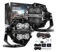 5" Round LED Work Light Bar Pods IP68 White Amber DRL For SUV ATV Mining Tractor