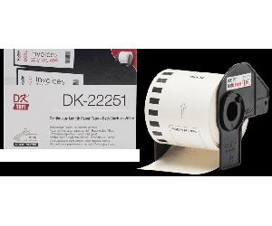 5 RT. ADESIVI MOD. CONTINUO COMPATIBILI BROTHER DK-22251 NERO/ROSSO 62mm x 15mt