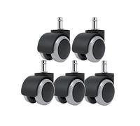 5 Ruote Girevoli Universali Da 2 Pollici, Di Ricambio Per Sedie Ufficio, Rotelle Per Carrelli, Ferramenta Per Mobili(Gray)