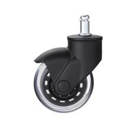 5 ruote in nylon trasparente da 7,6 cm + asta a molla silenziosa/sedia da ufficio trolley per uso domestico universale