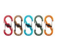 5 s-biner mini moschettoni a doppia leva con bloccaggio colori assortiti