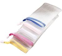 5 sacchetti a rete per sapone da appendere, in nylon, per la schiuma, per la pulizia, per il bagno, per la pulizia, per il bagno, per la pulizia, colore casuale