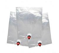 5 sacchetti di ricambio, 5 l, bag-in-box con rubinetto a farfalla, contenitori segreti per alcol per produttori di vino per la conservazione di acqua e succo di vino