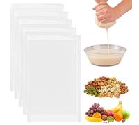 5 sacchetti di stoffa per formaggio, panni per scolare, sacchetti per latte di noci, garza per latte di noci e noci, colino per frutta, tofu, succhi di caffè, 30 x 20 cm