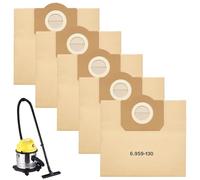 5 sacchetti filtro di carta per Kärcher 6.959 - 130.0, Sacchetti per aspirapolvere Kärcher Wd3, KärcherWd3, Fur A2201/2604/2251/2554/2504/2204