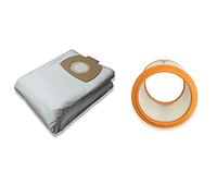 5 sacchetti per aspirapolvere Kallefornia K911 + 1 filtro lavabile K704 per Flex VC 21 L MC