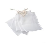 5 sacchetti per filtrare 15 x 20 cm in rete di nylon per birra fatta in casa, ideali per latte di noci e zuppe (100 micron)