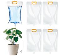 5 Sacchetti per Irrigazione a Goccia da 3,5 L, Sistema di Irrigazione Automatico per Piante con Flusso Regolabile, Dispositivo Irrigatore Domestica per Interni ed Esterni